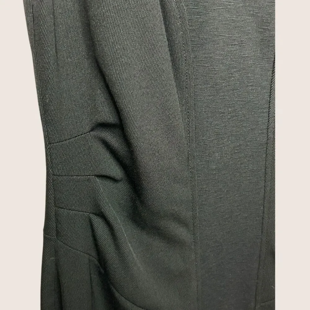 🖤 DIANE VON FURSTENBURG DVF RUCHED BODY CON WOOL BLEND TANK DRESS SIZE 10 - Picture 6 of 7
